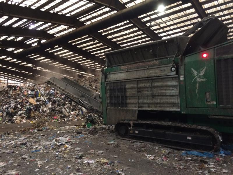 Unloading on the PERC tipping floor (Photo courtesy Eva Murray)