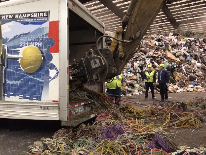 Unloading on the PERC tipping floor. (Photo courtesy Eva Murray)