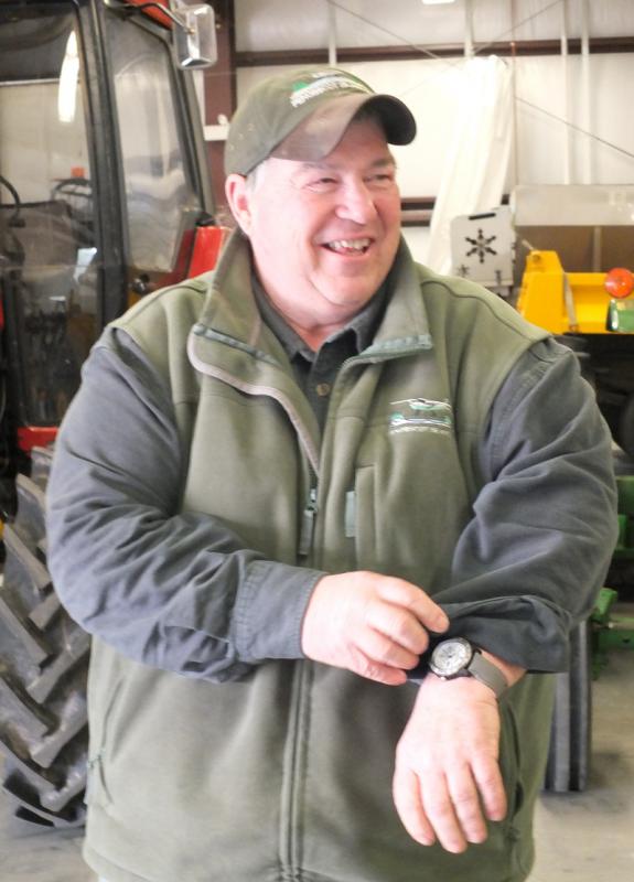 Kevin Waters, owner of Penobscot Air checks out the new facility.