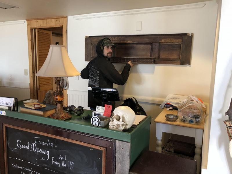 Jason Hay, co-owner of Alder & Vine prepping for their grand opening, which was Friday, April 13. (Photo courtesy Heather Q)
