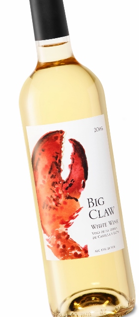Tim Wissemann and Steve Melchiskey’s Big Claw wine, with the painting of the claw by Nancy Wissemann Widrig. Courtesy of Tim Wissemann