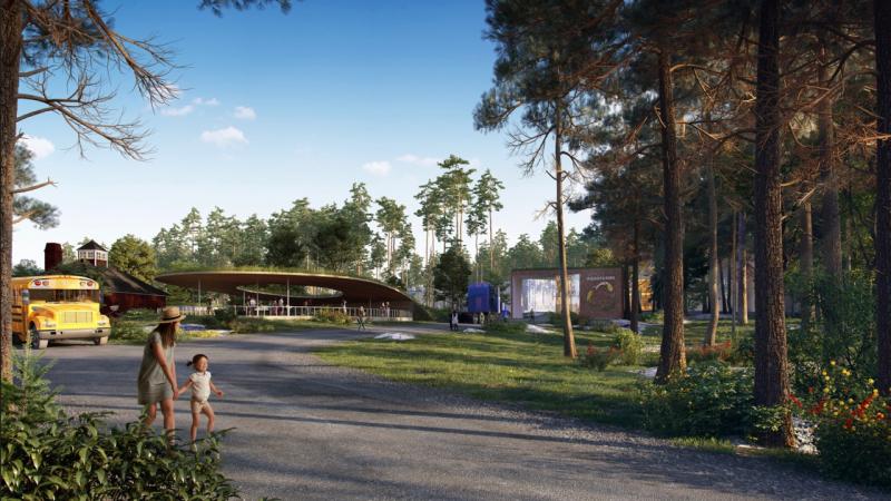 Digital renderings of the proposed land-based salmon growing facility in Belfast. (Image courtesy Nordic Aquafarms)
