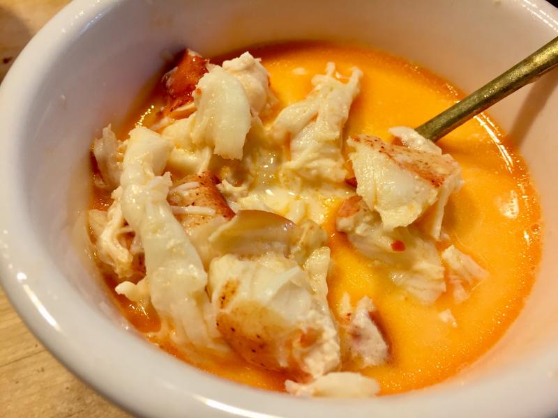 Lobster stew. Oh so delicious! SUZI THAYER/Boothbay Register