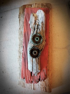 “Digging Deep” by Bonnie Farmer. (Photo courtesy of Bonnie Farmer Assemblage Art & Gallery)