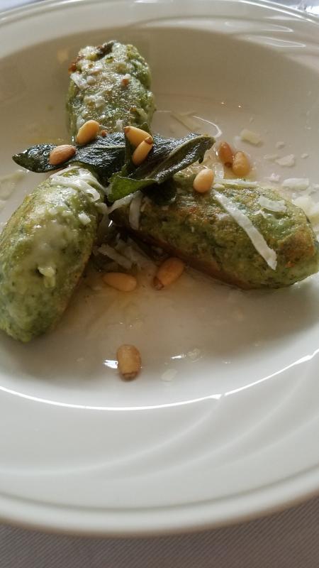 Spring nettle Gnudi, fried sage & brown butter. (Photo courtesy of THE HICHBORN)