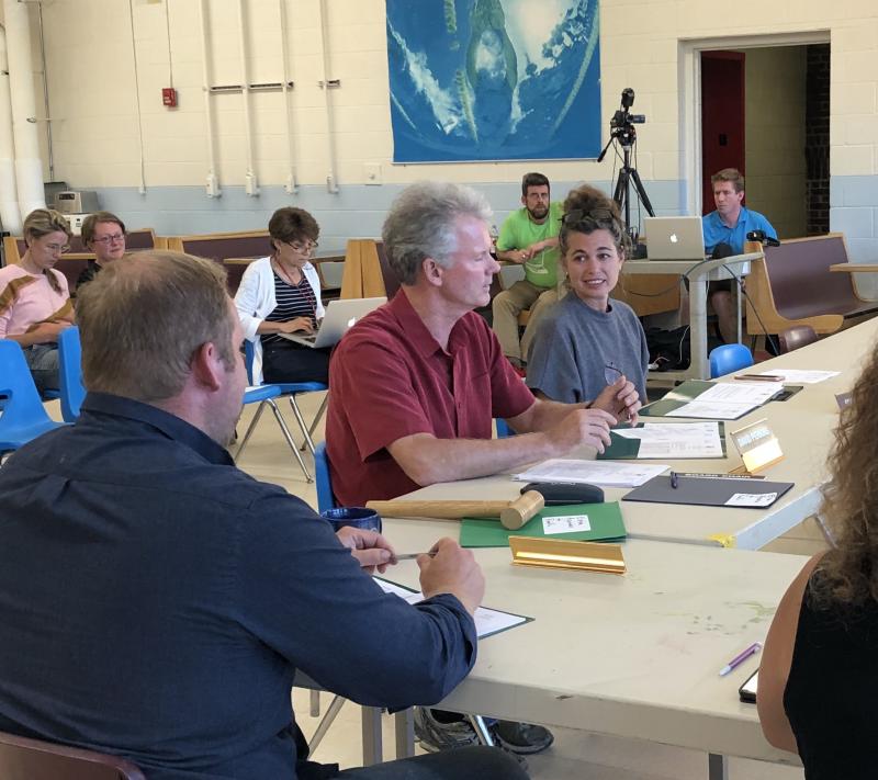 Five Town CSD board chairman David Perkins, of Lincolnville, and Michelle Fong, of Hope.