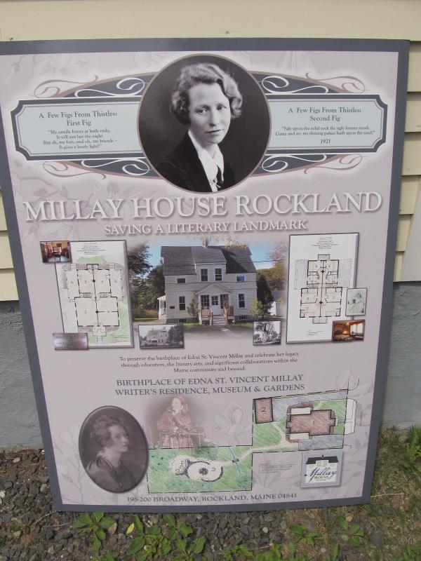 Storyboard of house renovation and potential poetry garden.