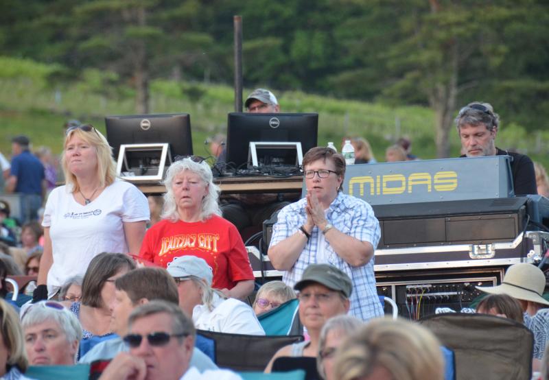 Working the sound. (Photo by Lynda Clancy)