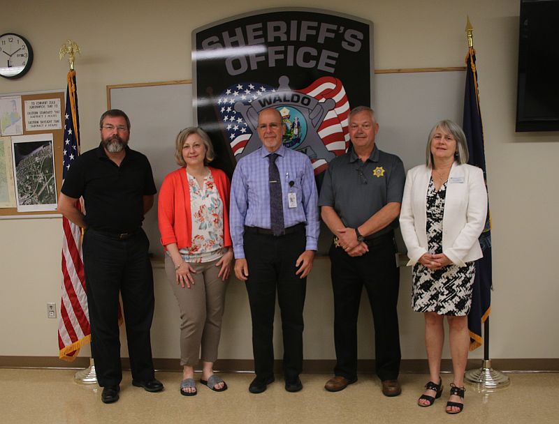 Representatives from each group were on hand June 14 to sign the Waldo County Recovery Committee’s pledge at the sheriff’s office. (photo by Erica Thoms).