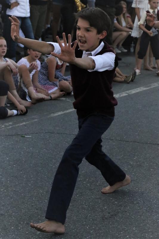 Preston Henderson performing "Revolting Children" at Summer Solstice Celebration n Rockland(Photo courtesy of Gretchen Henderson)