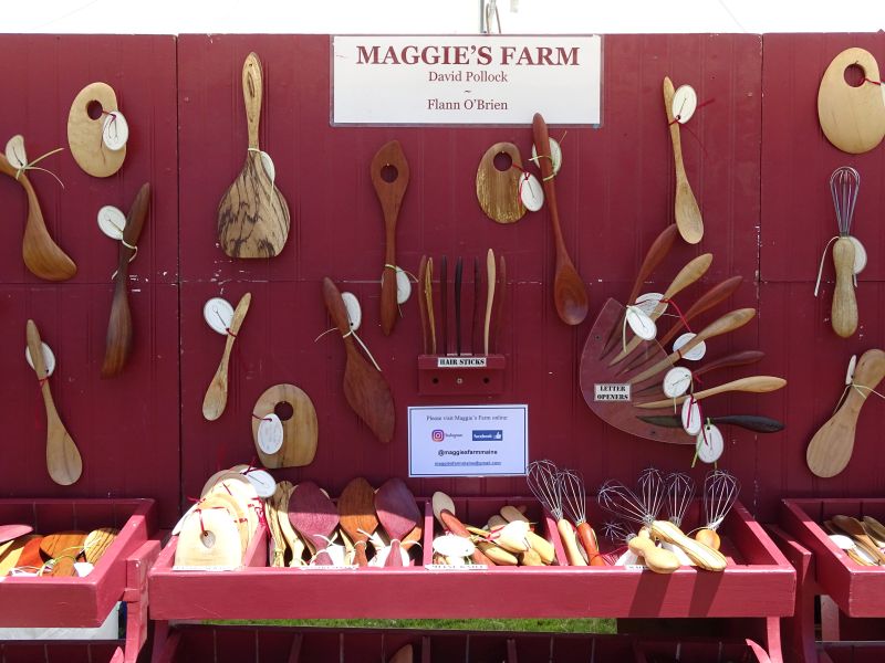 Handmade wooden goods from Maggie’s Farm. (photo by Erica Thoms)