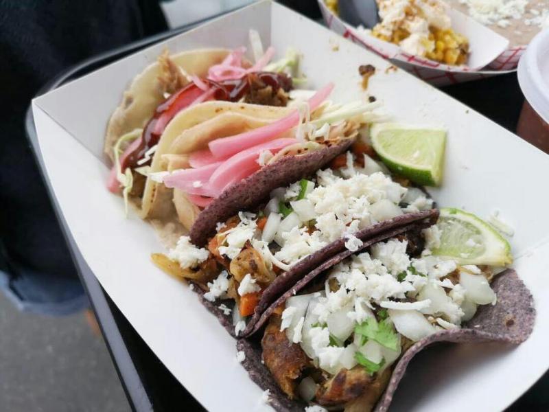 Four types of tacos are served each Tuesday: Carnitas, Duck, Chicken and Vegetable. Photo courtesy The Salty Owl