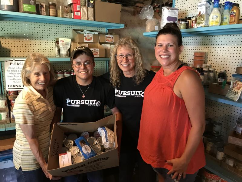 L to R: Kay Guess, Ely Johnson, Tracie Payor, and Sarah Holcomb of The Pursuit Church Outreach. (Photo courtesy of Knox County Homeless Coalition)