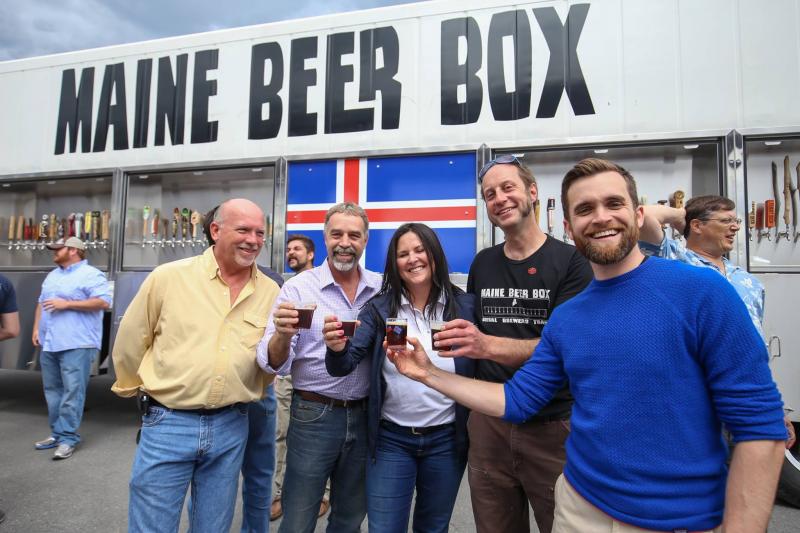 SnapSpace Solutions and Zajac team along with David C. of Marshall Wharf and Sean Sullivan of Maine Brewers' Guild — at International Marine Terminal 406 Commercial Street, Portland, ME.