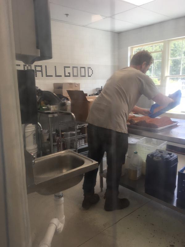 Oliver Perkins at work. (Photo by Jenna Lookner)