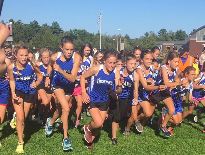Runners at the Sept. 13 middle school cross country meet. (Courtesy Paul Russo)
