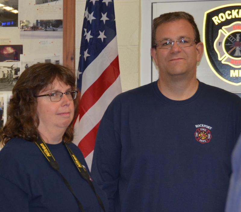 Royan and Neal Bartley, Rockport firefighters. (Photo by Lynda Clancy)