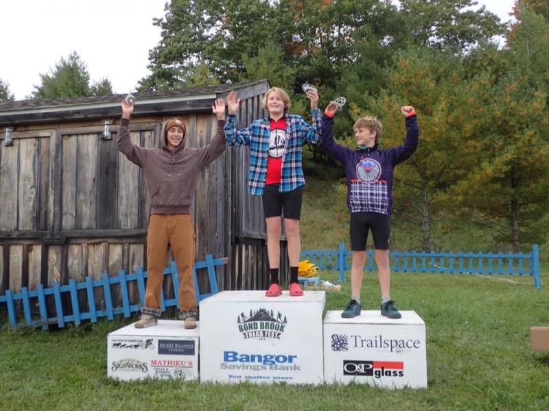 Members of the Camden Hills mountain bike team. (Courtesy Mike Smith)