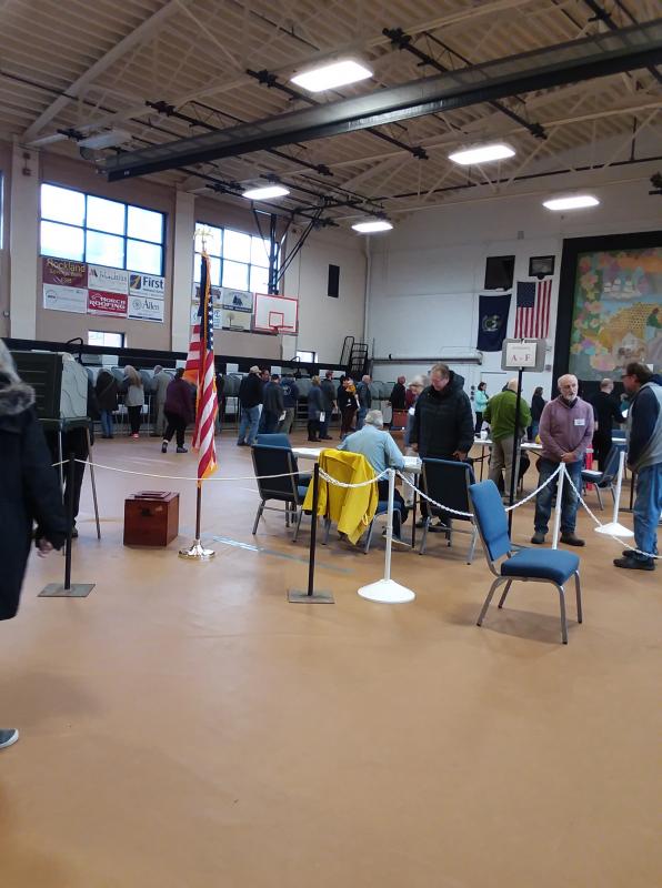 Rockland polls. (Photo by Sarah Thompson)