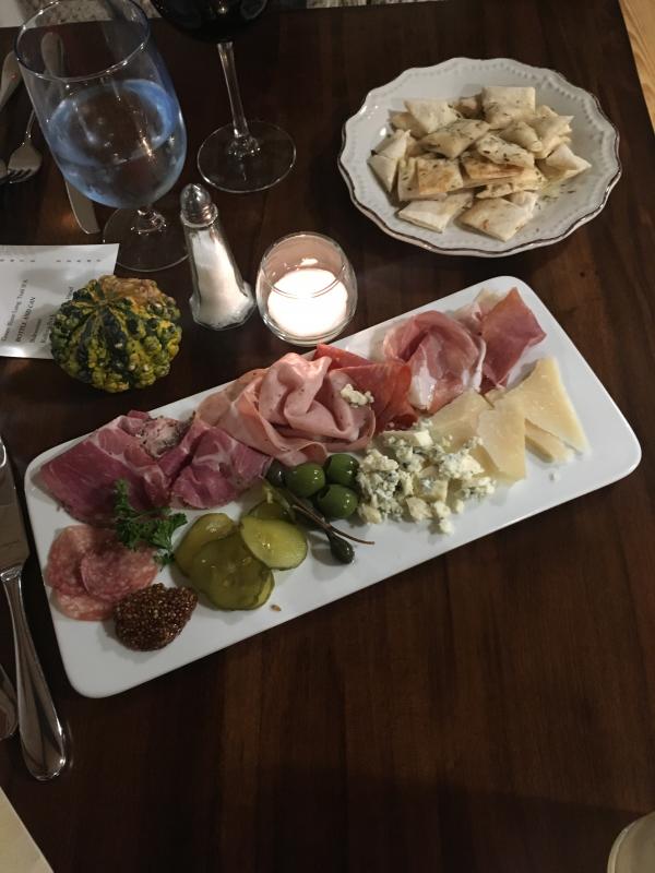 The charcuterie board ($9) with house made toast points at Briar Patch. (Photo by Ethan Yankura)