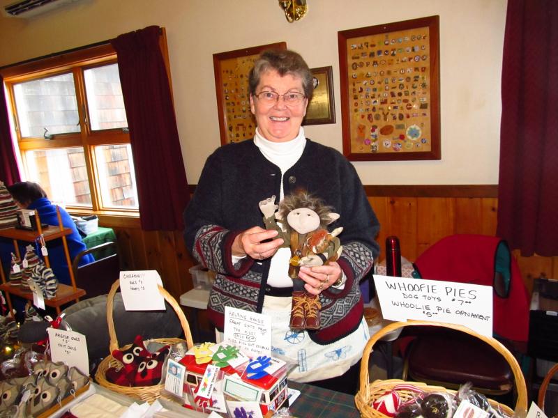Chris Ann Derby with her brownies at the Festival of Lights Crafts Show earlier this month in Rockland. Photo by Kay Stephens