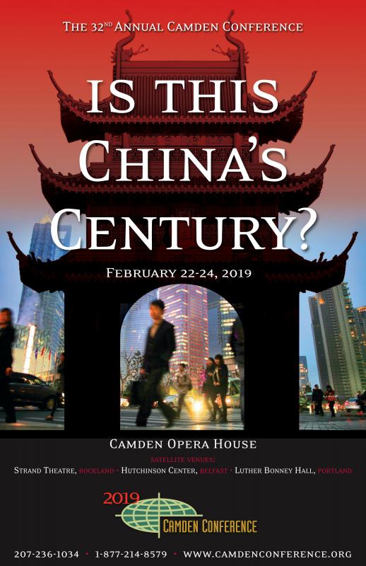 The Camden Conference takes place live at the Camden Opera House with streaming to the Strand Theatre in Rockland, the Hutchinson Center in Belfast, and USM in Portland, February 22, 23 and 24, 2019.