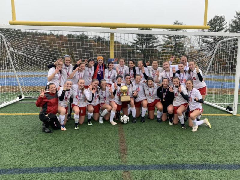 The Camden Hills girls soccer team won its third consecutive state championship. (Courtesy Steve Alex)
