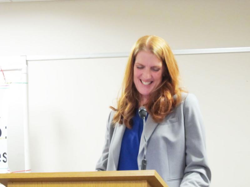 Moderator Diane Sturgeon and Deputy District Director for the US Small Business Administration's Maine District Office.