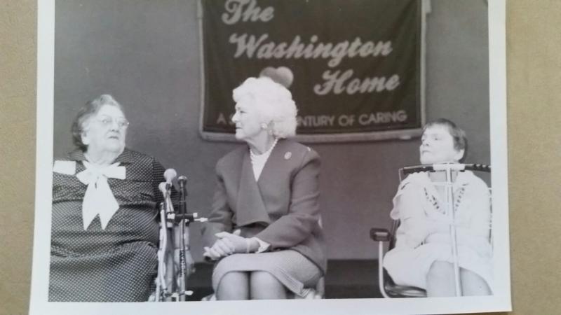 First Lady Barbara Bush visited the residents of The Washington Home on Valentine’s Day in 1989. (Photo courtesy of Sarah Shepherd)
