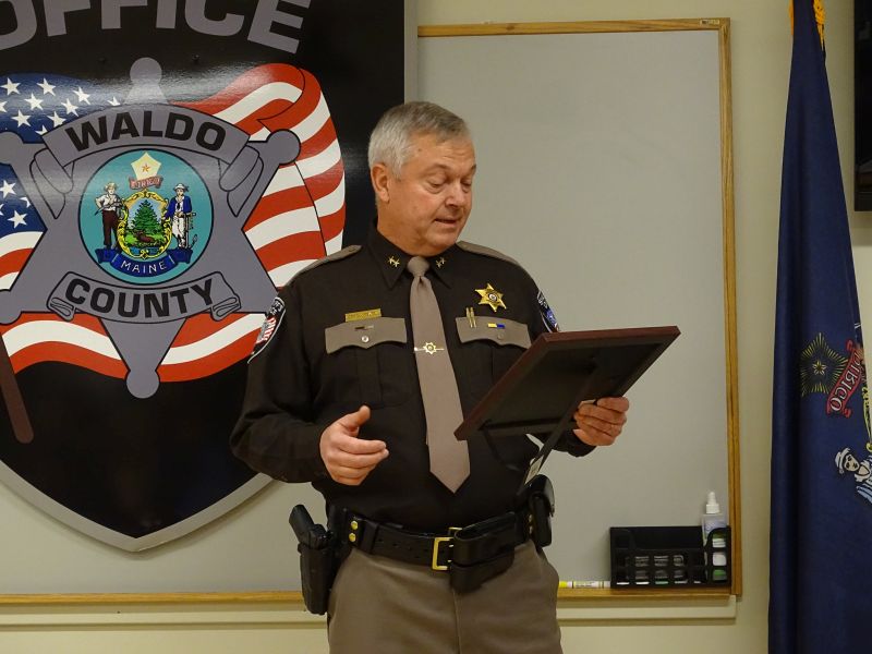 Sheriff Trafton also reappointed Jason Trundy as chief deputy for another four years. (photo by Erica Thoms)