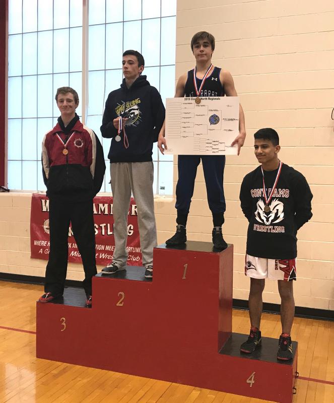Devin Hutchinson on the podium for his third place finish. (Courtesy Glenn Lang)
