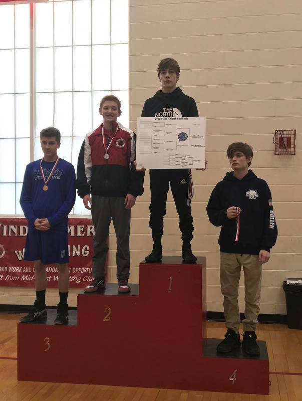 Eric Andrews on the podium for his second place finish. (Courtesy Glenn Lang)