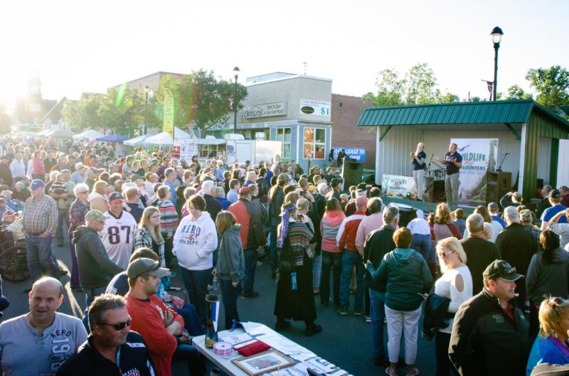 Street festival in Caribou during 2018 ride. (Photo courtesy BikeMaine)