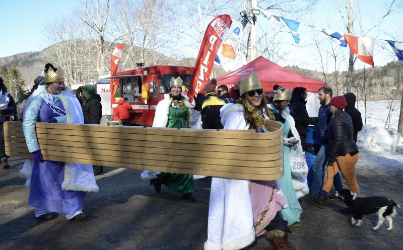 The 29th annual Toboggan National Championships draws all kinds of characters to Ragged Mountain in Camden, in February, for an informal competition that is a crazy festival unto itself. (Photo by Lynda Clancy)