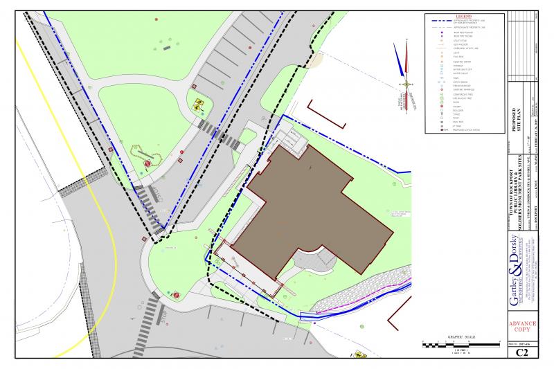 The proposed site plan, in simple delineation.