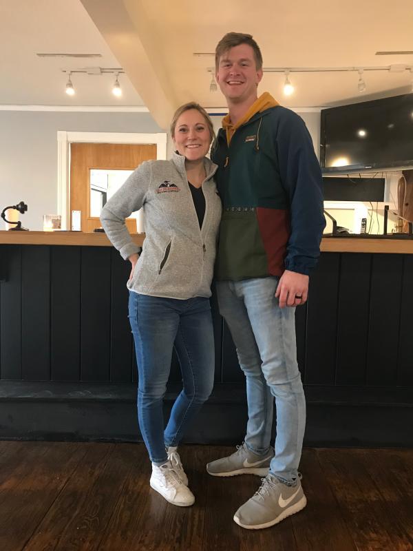 Brian Fickett and Jillian Lary, both 24, are the owners of the soon-to-open Sterlingtown Public House. (Photo by Jenna Lookner)