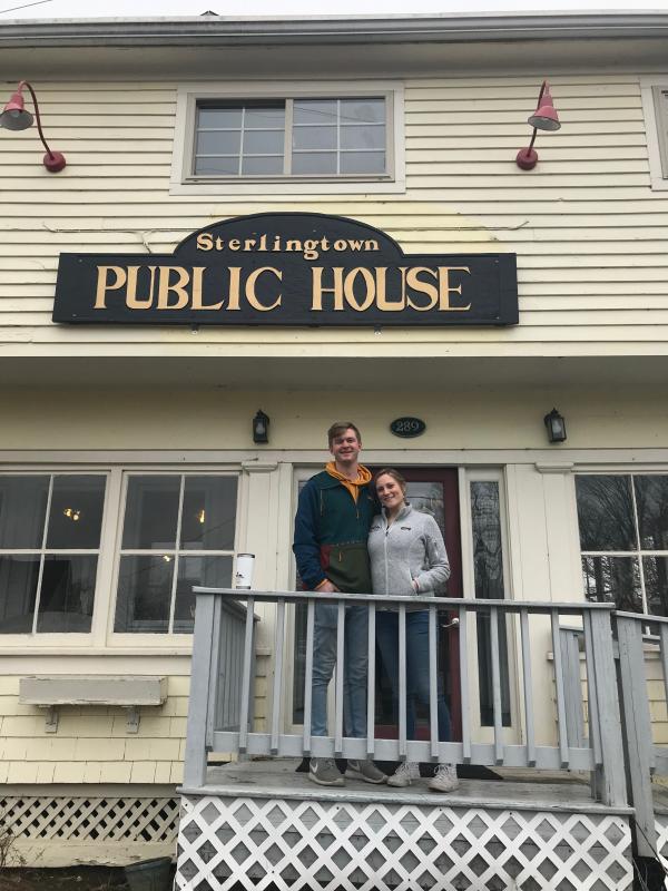 Brian Fickett and Jillian Lary, both 24, are the owners of the soon-to-open Sterlingtown Public House in Union. (Photo by Jenna Lookner)