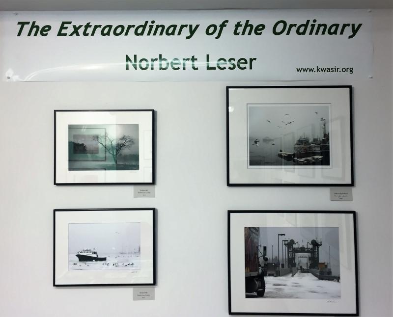 Black and white images in Norbert Leser’s show upstairs at Boothbay Region Art Foundation in Boothbay Harbor.
