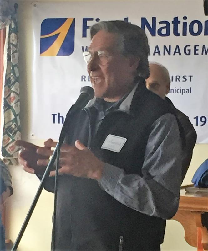 Juror of the 14th Annual Maine Photography Show, Ron Rosenstock at the April 6 awards presentation. LISA KRISTOFF/Boothbay Register Ron Rosenstock