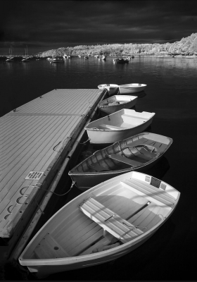 MPS Second Place Infrared Special category: Stephen Thomas, "Dinghy’s at Madelaine Point.” Courtesy of MPS Stephen Thomas