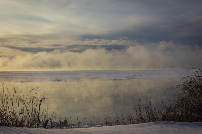 Gorham student Bardy Marquis took First Place honors in the Student category for this image, “Sea Smoke.” Courtesy of MPS