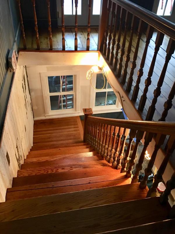 The historic staircase in Skål! (Courtesy Kris Davidson)