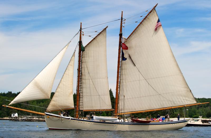 A cruise aboard schooner American Eagle is the grand prize in the Boothbay Harbor Windjammer Days raffle! Steve Morrison photo