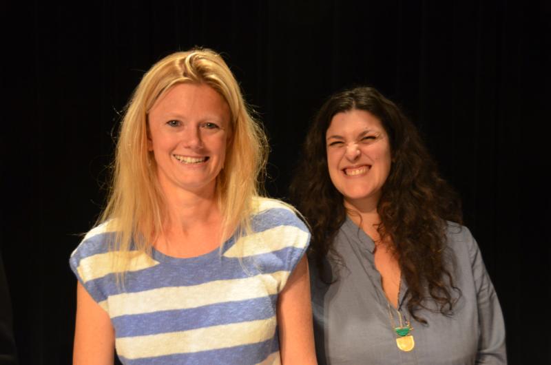 Select board members Alison McKellar and Jenna Lookner. (Photo by Lynda Clancy)