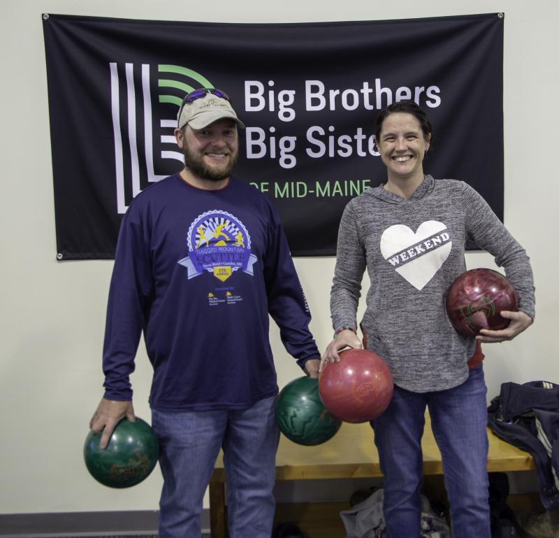 Ryan and Cerena Quinn, from Horch Roofing, come out to Bowl for Kids’ Sake in support of Big Brothers Big Sisters of Mid-Maine youth mentoring programs that help change kids’ live in Knox, Lincoln and southern Waldo counties. (Photo courtesy Big Brothers Big Sisters of Mid-Maine)