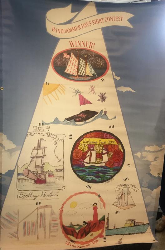 The Youth T-shirt banner designed and made by Debrah Yale. Look for it, well, you can’t miss it really, at the Friends Info Tent in the Whale Park.