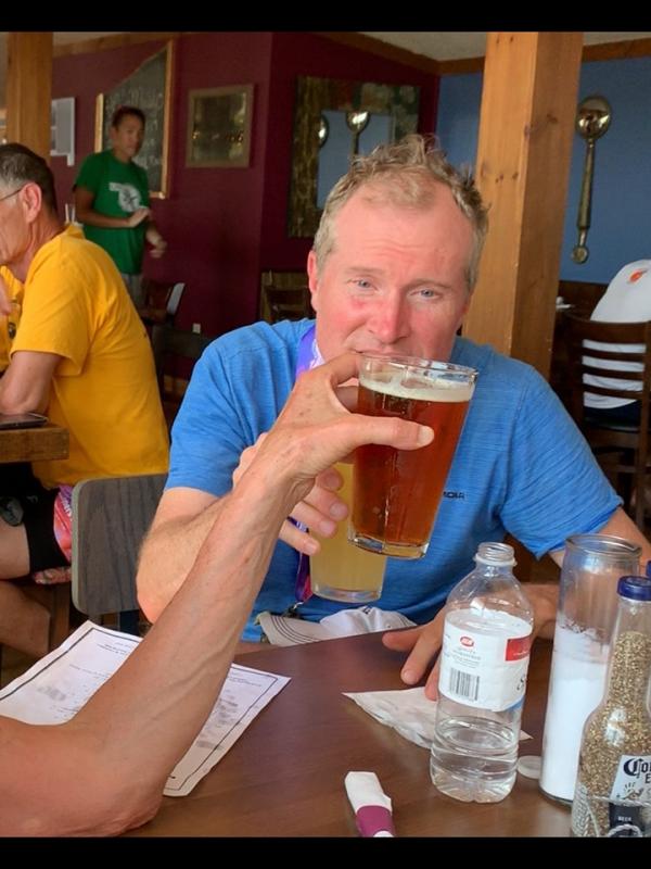 After the race! Bleary eyed, yet still another couple hours before sleep. (Photo courtesy Trail Runners of Midcoast Maine)