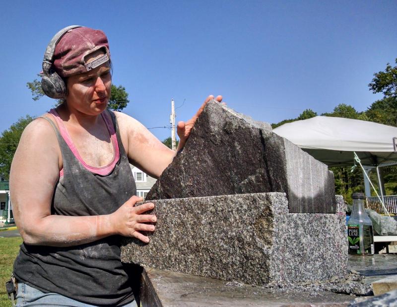 Isabel Catherine Kelley (Portland) and her piece. Margaret Hoffman photo