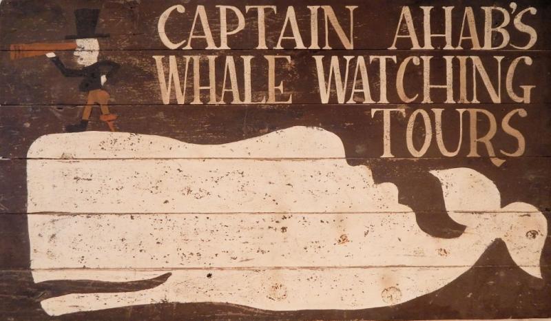 Jeff Barrett’s piece, Ahab’s Whale Watching, made out of recycled wood and hand-painted. (Courtesy Jeff Barrett)