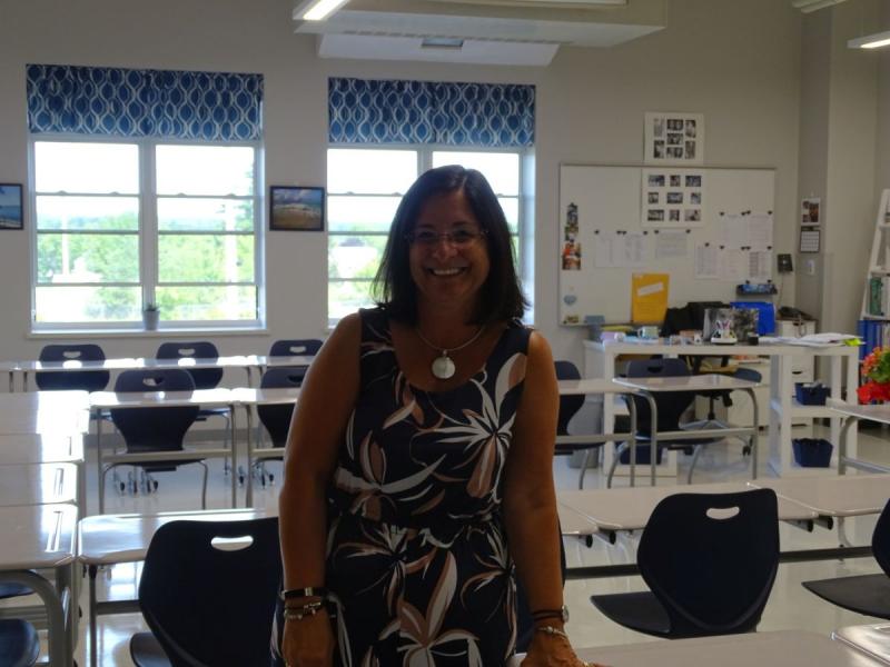 One of the new mathematics classrooms. (photo by Erica Thoms)